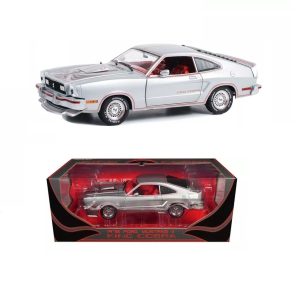 1978 Ford Mustang II King Cobra Silver Metallic 1:18 Scale Die-Cast Metal Vehicle